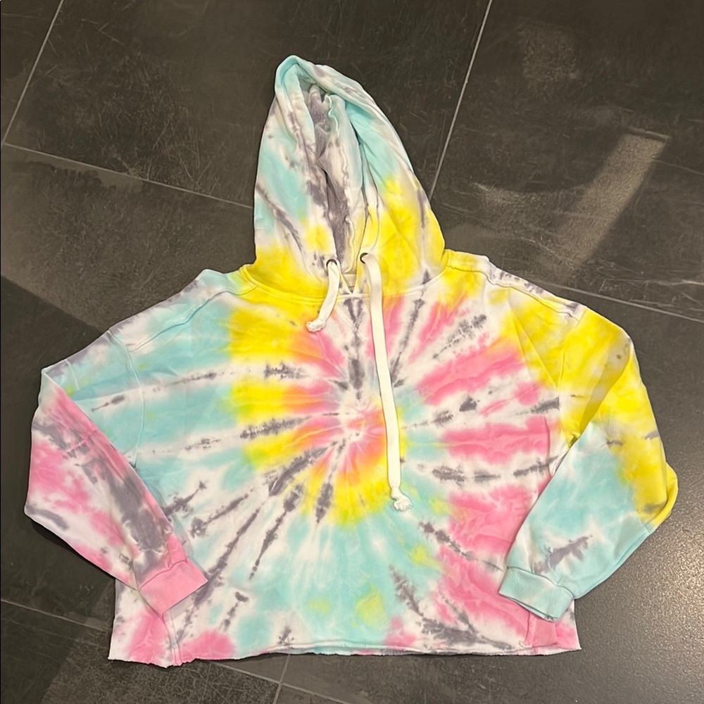 Vintage Havana Tie-Dye Hoodie with Drawstring
